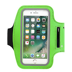 Sport Armband Tasche Sportarmband Laufen Joggen Universal B02 für Huawei Y7 Prime Grün