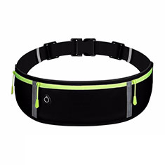 Sport Quertasche Schutz Hülle Laufen Joggen Universal L01 für Accessoires Telephone Cables Schwarz