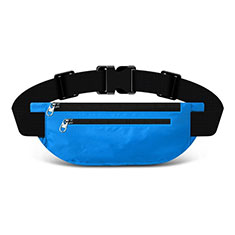 Sport Quertasche Schutz Hülle Laufen Joggen Universal S03 für Wiko S Kool Hellblau