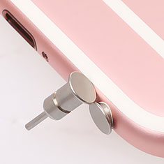 Staubschutz Stöpsel Passend Jack 3.5mm Android Apple Universal D03 für Accessoires Telephone Casques Ecouteurs Silber