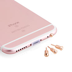 Staubschutz Stöpsel Passend Jack 3.5mm Android Apple Universal D05 für Wiko Tommy Rosegold