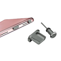 Staubschutz Stöpsel Passend USB-B Jack Android Universal H01 für Wiko Tommy 3 Dunkelgrau