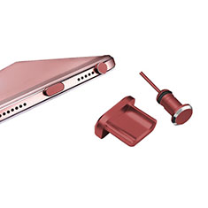 Staubschutz Stöpsel Passend USB-B Jack Android Universal H01 für Xiaomi Mi 11 Lite 5G NE Rot