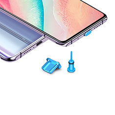 Staubschutz Stöpsel Passend USB-B Jack Android Universal H02 für Samsung Galaxy Note 10 Plus Blau