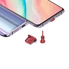 Staubschutz Stöpsel Passend USB-B Jack Android Universal H02 für Accessoires Telephone Support De Voiture Rot