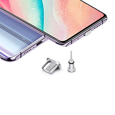 Staubschutz Stöpsel Passend USB-B Jack Android Universal H02 für Accessories Da Cellulare Pellicole Protettive Silber