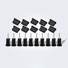 Staubschutz Stöpsel Passend USB-C Jack Type-C Universal 10PCS für Apple iPhone 15 Schwarz