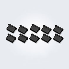 Staubschutz Stöpsel Passend USB-C Jack Type-C Universal 10PCS H01 für Apple iPhone 15 Pro Schwarz