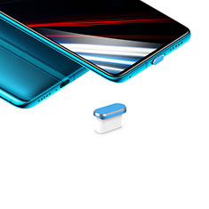 Staubschutz Stöpsel Passend USB-C Jack Type-C Universal H02 für Xiaomi Mi 11 Lite 5G NE Blau