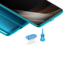 Staubschutz Stöpsel Passend USB-C Jack Type-C Universal H03 für Samsung Galaxy A6s Blau