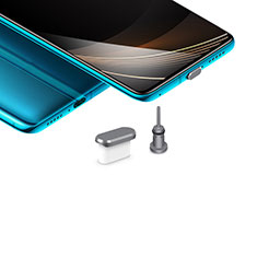 Staubschutz Stöpsel Passend USB-C Jack Type-C Universal H03 für Samsung Galaxy M42 5G Dunkelgrau