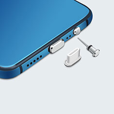 Staubschutz Stöpsel Passend USB-C Jack Type-C Universal H05 für Apple iPhone 15 Pro Silber