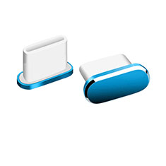 Staubschutz Stöpsel Passend USB-C Jack Type-C Universal H06 für Accessoires Telephone Casques Ecouteurs Blau