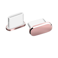 Staubschutz Stöpsel Passend USB-C Jack Type-C Universal H06 für Apple iPhone 15 Rosegold