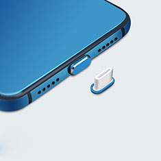 Staubschutz Stöpsel Passend USB-C Jack Type-C Universal H07 für Samsung Galaxy A6s Blau
