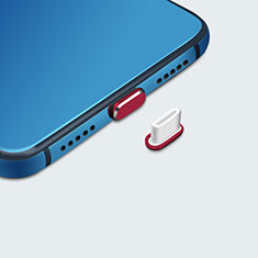 Staubschutz Stöpsel Passend USB-C Jack Type-C Universal H07 für Apple iPad Air 5 10.9 (2022) Rot