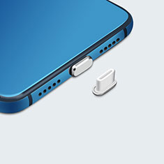 Staubschutz Stöpsel Passend USB-C Jack Type-C Universal H07 für Apple iPhone 15 Pro Silber