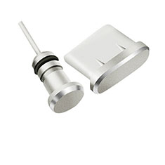 Staubschutz Stöpsel Passend USB-C Jack Type-C Universal H09 für Apple iPhone 15 Silber