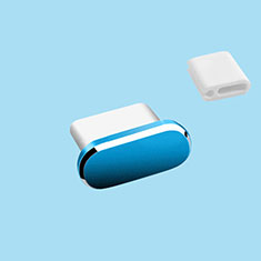 Staubschutz Stöpsel Passend USB-C Jack Type-C Universal H10 für Accessoires Telephone Casques Ecouteurs Blau