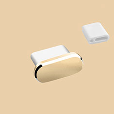 Staubschutz Stöpsel Passend USB-C Jack Type-C Universal H10 für Sharp Aquos Sense4 Basic Gold