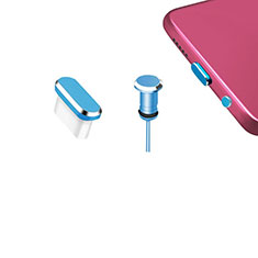 Staubschutz Stöpsel Passend USB-C Jack Type-C Universal H12 für Accessoires Telephone Casques Ecouteurs Blau