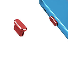 Staubschutz Stöpsel Passend USB-C Jack Type-C Universal H13 für Samsung Galaxy M42 5G Rot