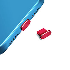 Staubschutz Stöpsel Passend USB-C Jack Type-C Universal H14 für Apple iPhone 15 Pro Rot