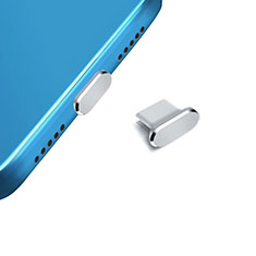 Staubschutz Stöpsel Passend USB-C Jack Type-C Universal H14 für Samsung Galaxy M42 5G Silber
