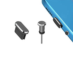 Staubschutz Stöpsel Passend USB-C Jack Type-C Universal H15 für Samsung Galaxy A9 Star Lite Dunkelgrau