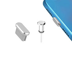 Staubschutz Stöpsel Passend USB-C Jack Type-C Universal H15 für Apple iPhone 15 Silber