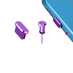 Staubschutz Stöpsel Passend USB-C Jack Type-C Universal H15 für Apple iPhone 16 Pro Violett