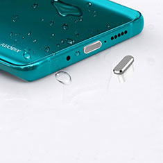 Staubschutz Stöpsel Passend USB-C Jack Type-C Universal H16 für Samsung Galaxy M42 5G Silber
