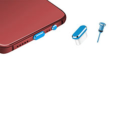 Staubschutz Stöpsel Passend USB-C Jack Type-C Universal H17 für Accessoires Telephone Casques Ecouteurs Blau