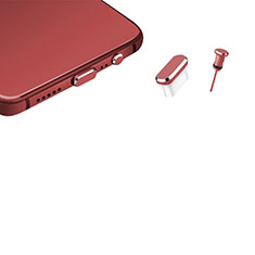 Staubschutz Stöpsel Passend USB-C Jack Type-C Universal H17 für Apple iPhone 15 Plus Rot