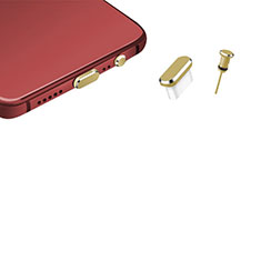 Staubschutz Stöpsel Passend USB-C Jack Type-C Universal H17 für Sharp Aquos Sense4 Basic Gold
