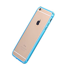 Tasche Luxus Aluminium Metall Rahmen für Apple iPhone 6 Hellblau