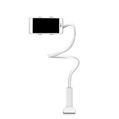 Universal Faltbare Ständer Smartphone Halter Halterung Flexibel T16 für Sony Xperia 10 V Weiß