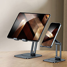 Universal Faltbare Ständer Tablet Halter Halterung Flexibel D05 für Apple iPad Air 5 10.9 (2022) Schwarz