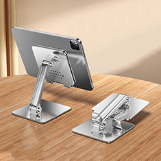 Universal Faltbare Ständer Tablet Halter Halterung Flexibel F01 für Apple iPad Pro 12.9 (2020) Silber