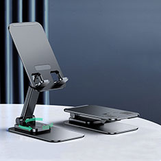 Universal Faltbare Ständer Tablet Halter Halterung Flexibel F02 für Apple iPad Pro 12.9 (2020) Schwarz