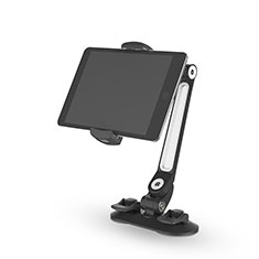 Universal Faltbare Ständer Tablet Halter Halterung Flexibel H02 für Samsung Galaxy Tab 4 10.1 T530 T531 T535 Schwarz