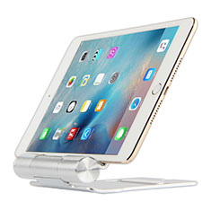 Universal Faltbare Ständer Tablet Halter Halterung Flexibel K14 für Apple iPad Mini 2 Silber