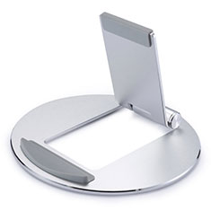 Universal Faltbare Ständer Tablet Halter Halterung Flexibel K16 für Huawei MediaPad T3 8.0 KOB-W09 KOB-L09 Silber
