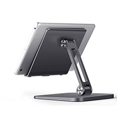 Universal Faltbare Ständer Tablet Halter Halterung Flexibel K17 für Samsung Galaxy Tab S6 Lite 4G 10.4 SM-P615 Dunkelgrau