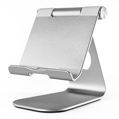 Universal Faltbare Ständer Tablet Halter Halterung Flexibel K23 für Apple iPad Mini 4 Silber