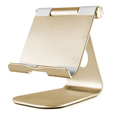 Universal Faltbare Ständer Tablet Halter Halterung Flexibel K23 für Apple iPad Pro 12.9 (2021) Gold
