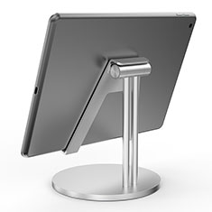 Universal Faltbare Ständer Tablet Halter Halterung Flexibel K24 für Apple iPad 10.2 (2019) Silber