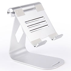 Universal Faltbare Ständer Tablet Halter Halterung Flexibel K25 für Apple iPad Air 3 Silber