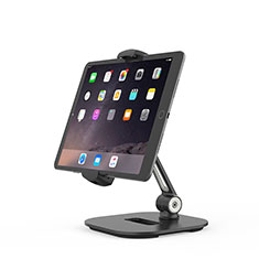 Universal Faltbare Ständer Tablet Halter Halterung Flexibel T02 für Apple iPad Pro 12.9 (2021) Schwarz