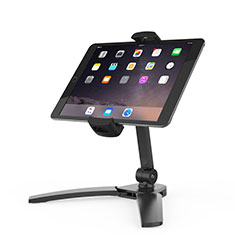Universal Faltbare Ständer Tablet Halter Halterung Flexibel T08 für Apple iPad Air 5 10.9 (2022) Schwarz